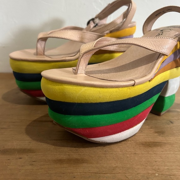 Jeffrey Campbell “Salvatore” Rainbow Platform Sandals - Picture 11 of 11